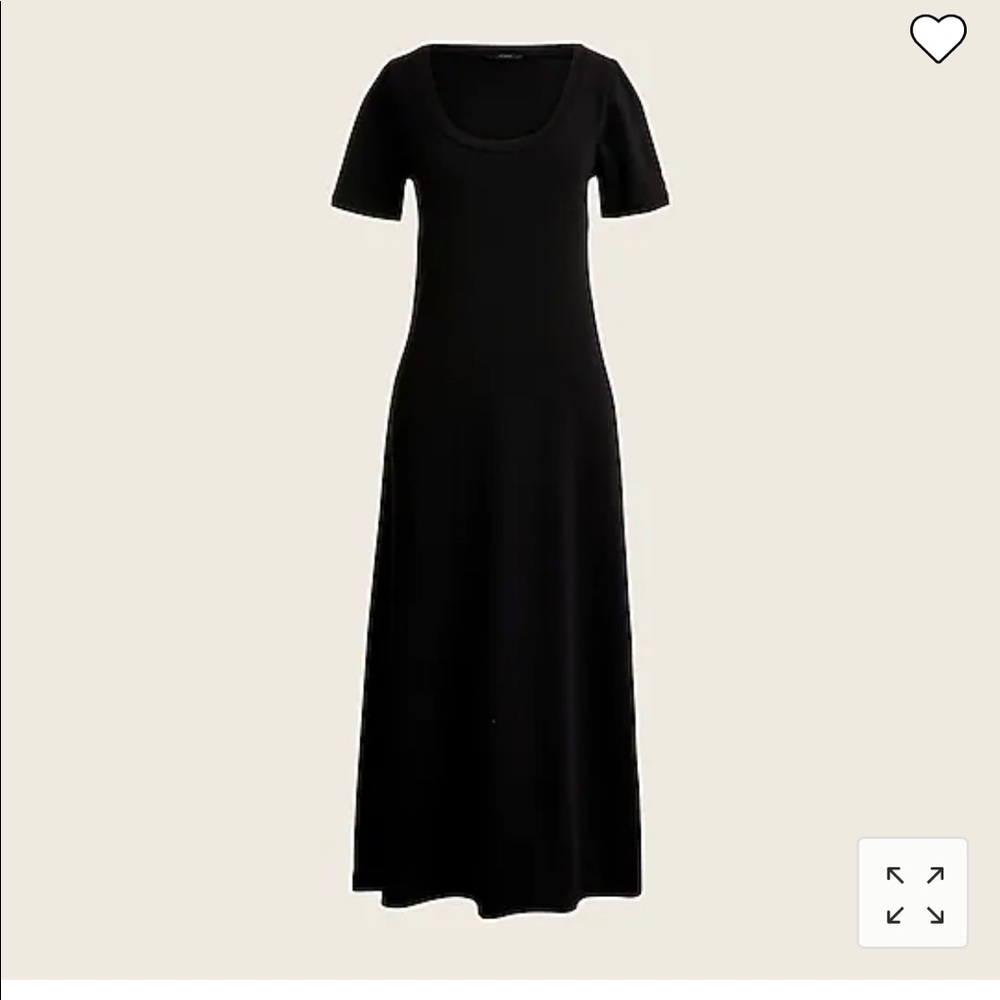 J. Crew Midi T-Shirt dress black, size M, NWT